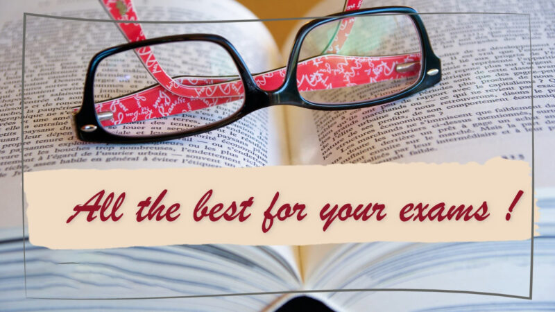 All the best for your exams!